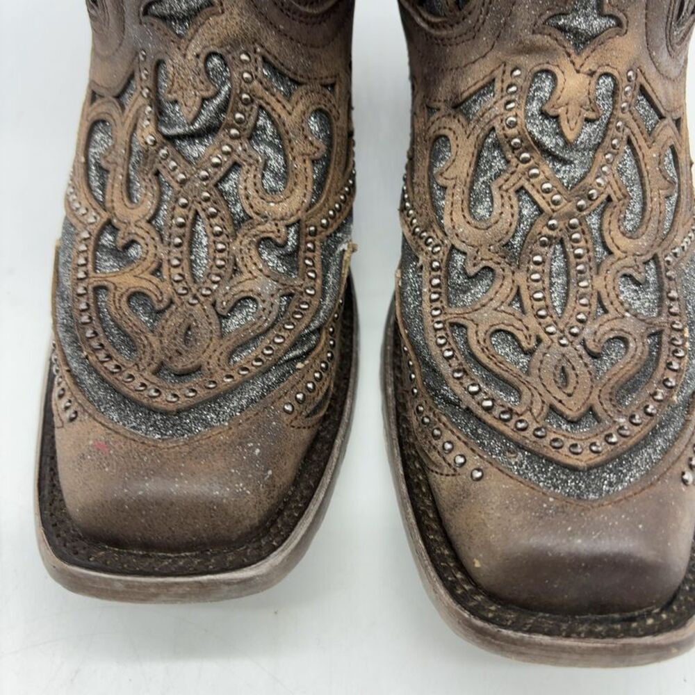 Corral Coral Glitter Boots